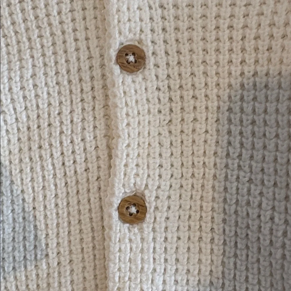 Carter’s Cozy White Knit Baby Hoodie - Knitted with Ears - Size 3 month